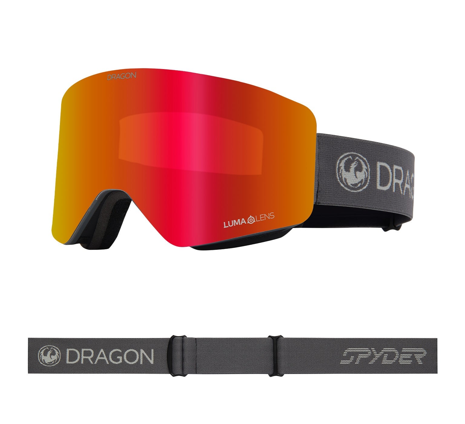 R1 OTG - Polar Grey Spyder Collab with Lumalens Red Ionized & Lumalens Light Rose Lens