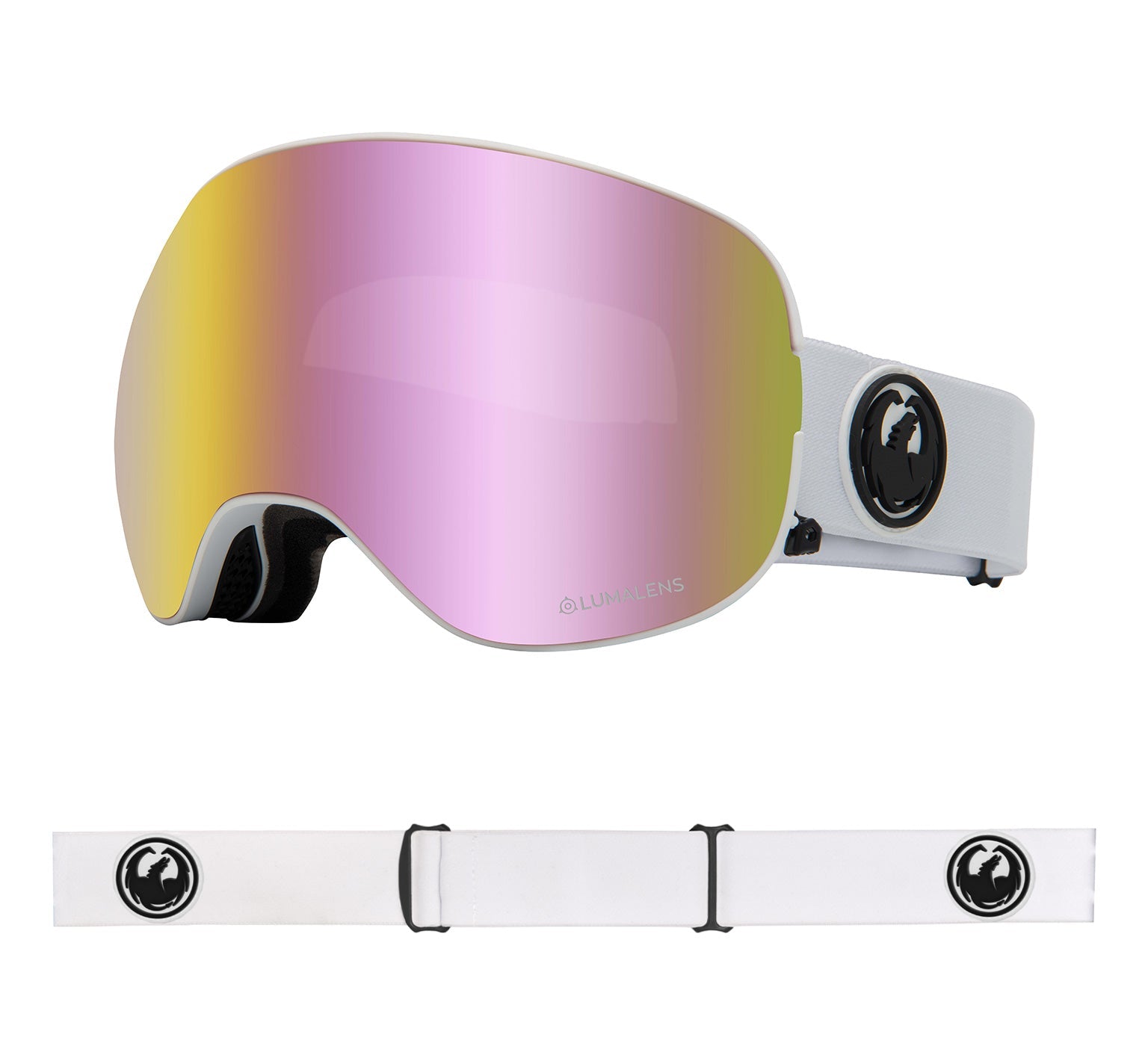 X2 - White with Lumalens Pink Ionized & Lumalens Dark Smoke Lens