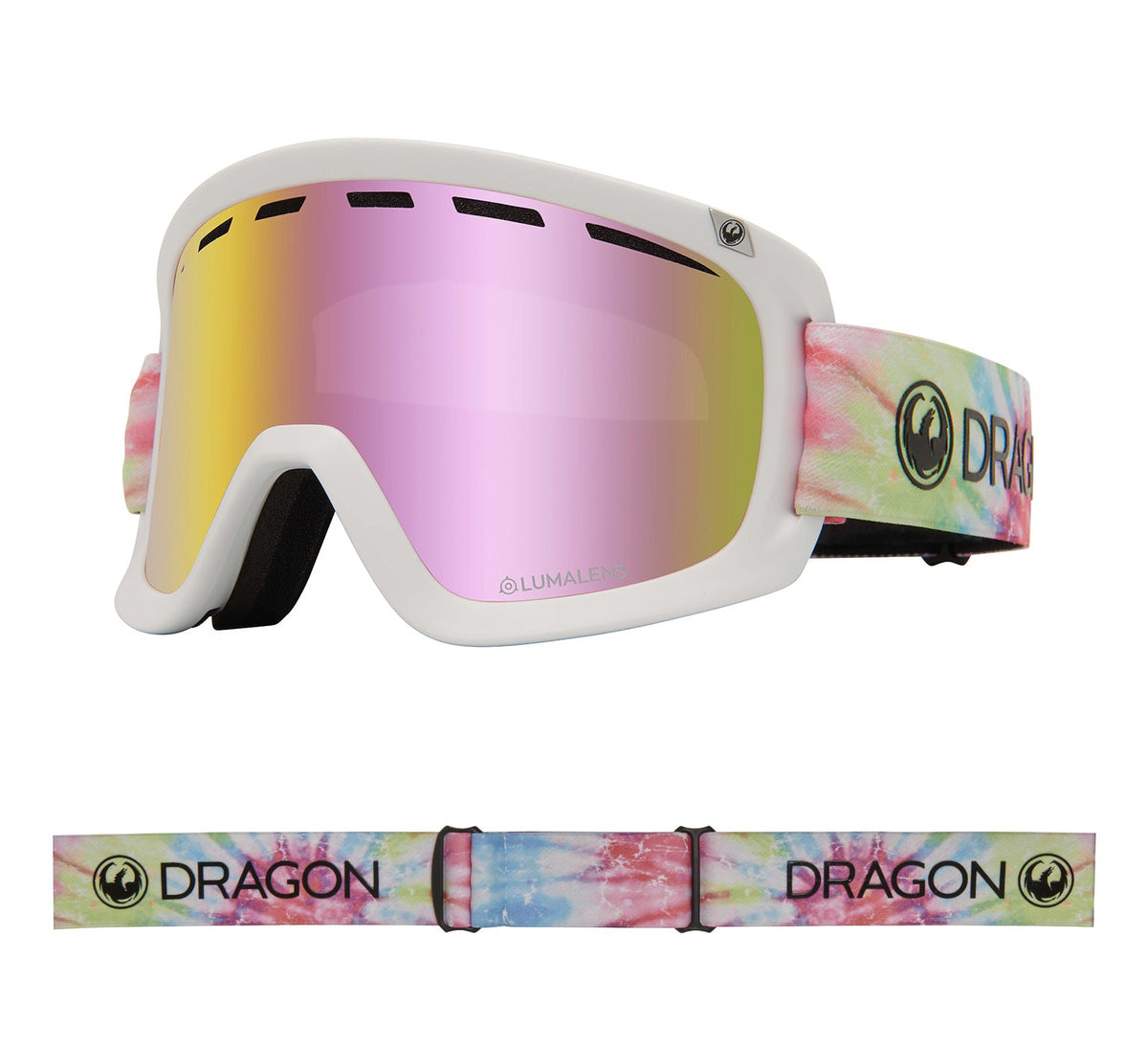 D1 OTG - Tie Dye with Lumalens Pink Ionized &amp; Lumalens Dark Smoke Lens