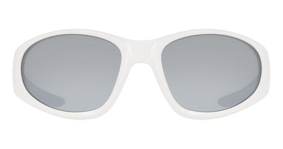 THE BOX 2.0 - Shiny White with Polarized Lumalens Silver Mirror Lens