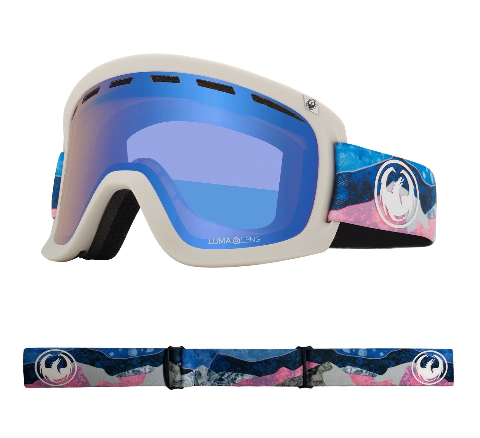 D1 OTG - Mountain Bliss with Lumalens Flash Blue & Lumalens Dark Smoke Lens