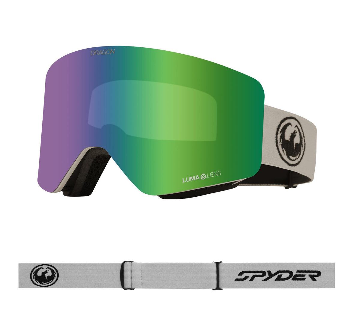 R1 OTG - SPYDER Light Grey with Lumalens Green Ionized Lens