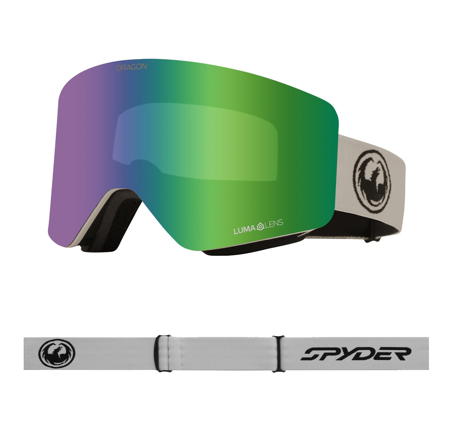 R1 OTG - SPYDER Light Grey with Lumalens Green Ionized Lens